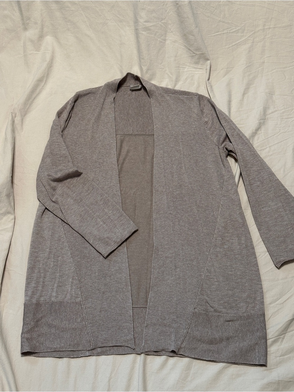 Chico’s Open-Front Women's Cardigan Sweater in Taupe